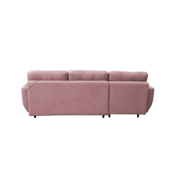 Svetlo roza kavč s črnimi nogami Mazzini Sofas Hortensia, levi kot-image-2