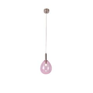 Vijolična LED viseča svetilka s steklenim senčilom Lukka – Candellux Lighting