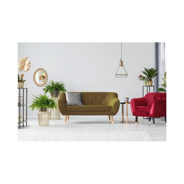 Dvosedežna zofa v zlati barvi Mazzini Sofas Amelie-image-3