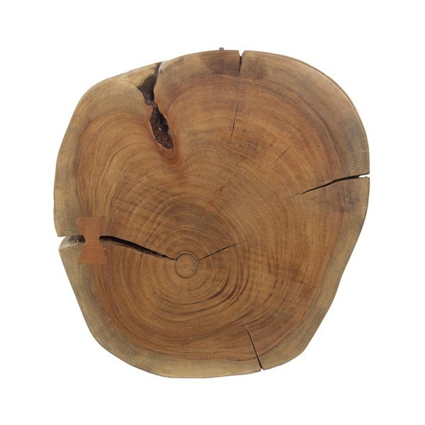 Črna/v naravni barvi klubska mizica z mizno ploščo iz akacije ø 35 cm Aron – Bizzotto-image-3