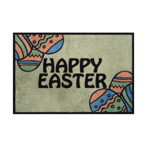 Zelen predpražnik Hanse Home Happy Easter, 40 x 60 cm