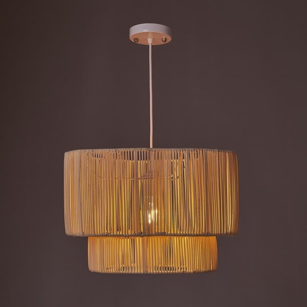 Stropna svetilka iz ratana v naravni barvi s senčnikom iz ratana ø 38 cm Natural Way – Casa Selección-image-1