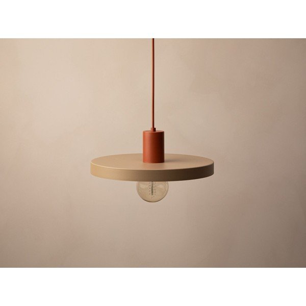 Bež kovinska viseča svetilka ø 30 cm Ori – Micadoni -image-3