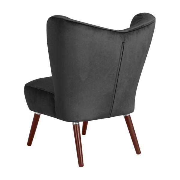 Antracitno siv fotelj Max Winzer Sari Velvet-image-2