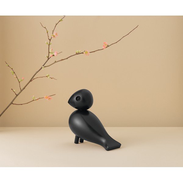 Kipec iz črnega masivnega bukovega lesa Kay Bojesen Denmark Songbird Ravn-image-2