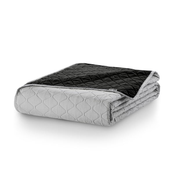 Črno-sivo obojestransko pregrinjalo za posteljo iz mikrovlaken DecoKing Axel, 240 x 260 cm-image-4