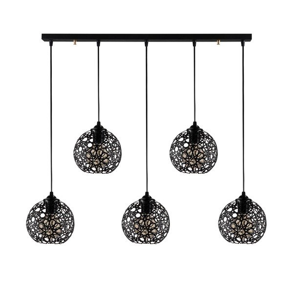 Črna viseča svetilka ø 17 cm Fellini – Opviq lights-image-3