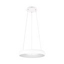 Bela LED zatemnitvena viseča svetilka s kovinskim senčilom ø 46 cm Cardona – Trio