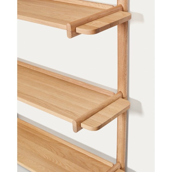 Sistem modularnih polic iz masivnega hrasta v naravni barvi 110x202 cm Sitra – Kave Home-image-3