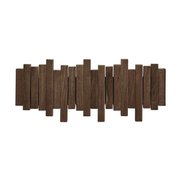 Temno rjav stenski obešalnik iz masivnega hrasta 40 cm Caltra – House Nordic-image-4