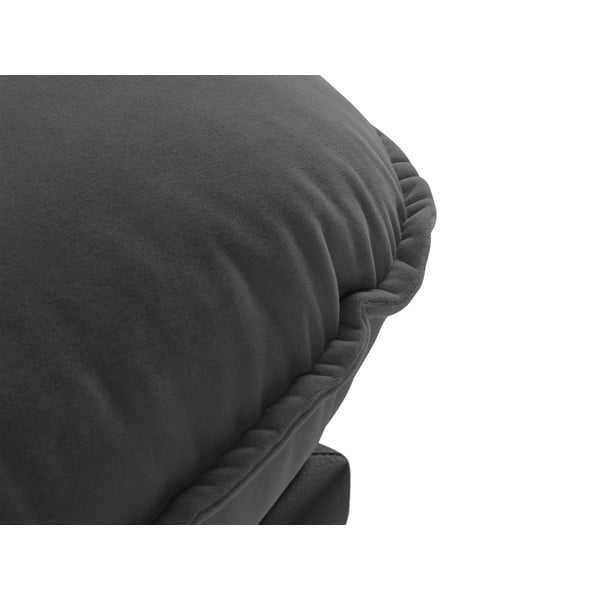 Temno siv žameten ležalnik (levi kot) Auguste – Interieurs 86-image-3