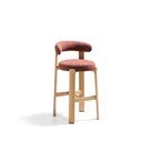 Barski stol iz masivnega jesena v barvi terakote in svetli naravni barvi (višina sedeža 75 cm) Granite – Kave Home