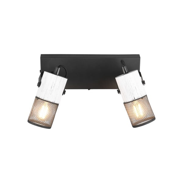 Črna/bela stenska svetilka ø 9 cm Tosh – Trio-image-2