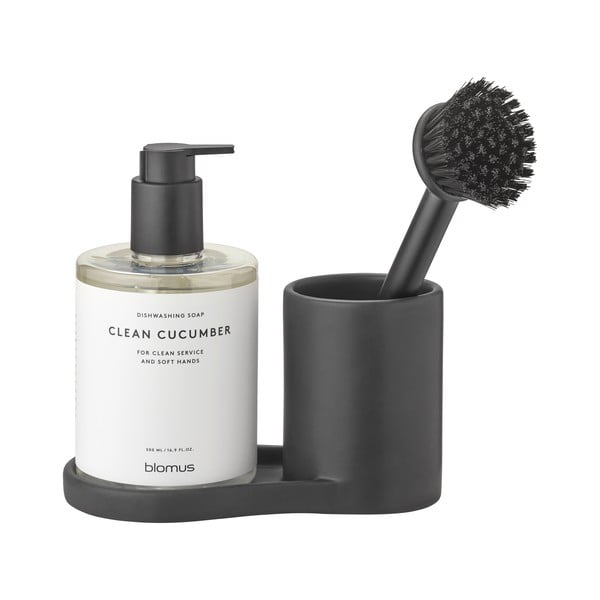 Črno lončeno držalo za detergent Piro – Blomus-image-3