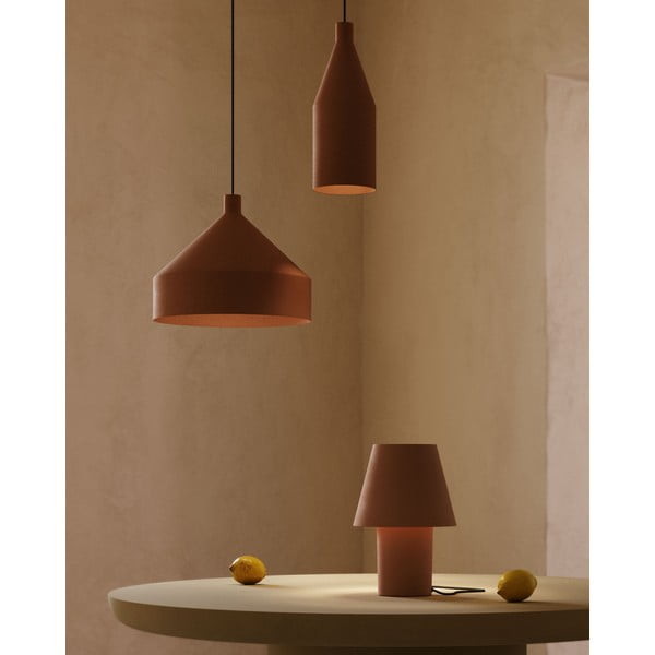Viseča svetilka v barvi terakote s kovinskim senčilom ø 15 cm Peralta – Kave Home-image-1