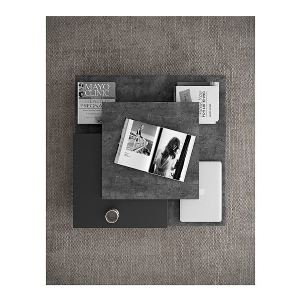 Kavna mizica v betonskem dekorju s črnimi detajli TemaHome Slate-image-3