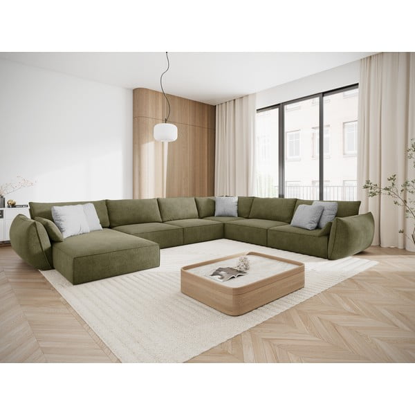Zeleni kotni kavč (desni kot) Vanda - Mazzini Sofas-image-1