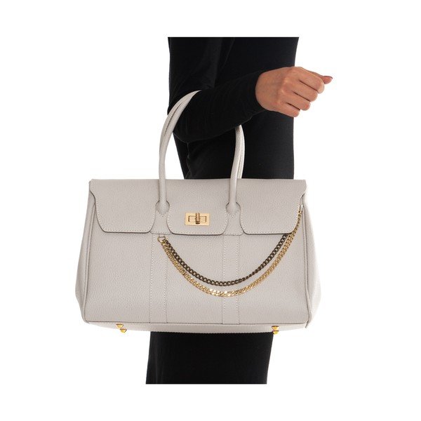 Usnjena torbica Mangotti 1049, bež-image-1