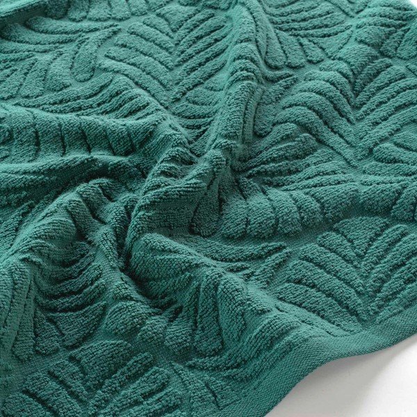 Zelena bombažna brisača iz frotirja 70x130 cm Madeira – douceur d'intérieur-image-2