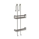 Črna viseča dvostopenjska polica za kopalnico Metaltex Origin