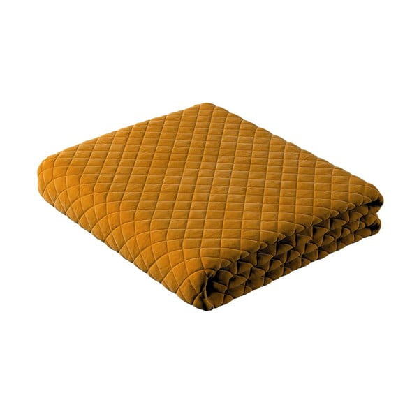 Rumeno prešito pregrinjalo za zakonsko posteljo 170x210 cm Posh Velvet - Yellow Tipi