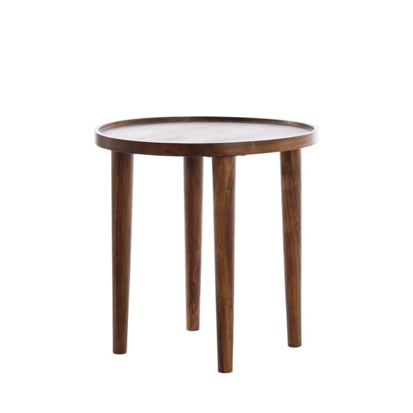 Okrogla stranska mizica iz masivne akacije ø 45 cm Qiano – Light & Living-image-1