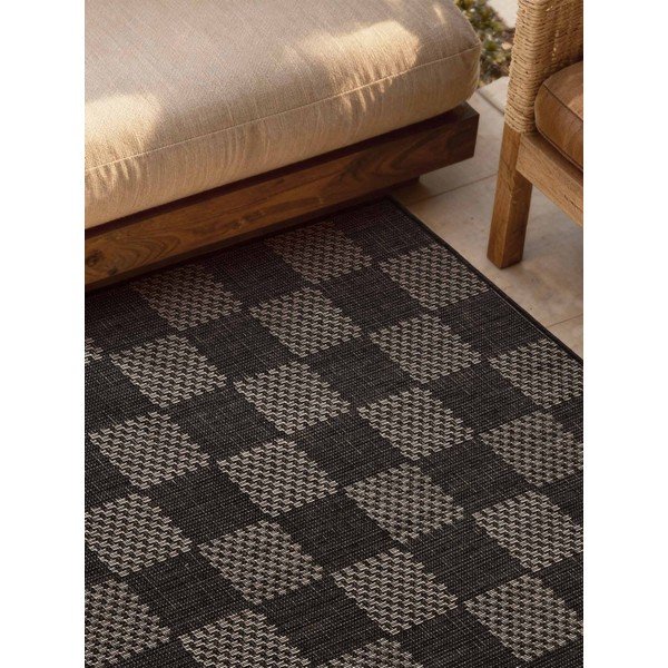 Črna/kremno bela notranja in zunanja preproga 160x230 cm Haringey Dorothy – Ted Baker-image-2