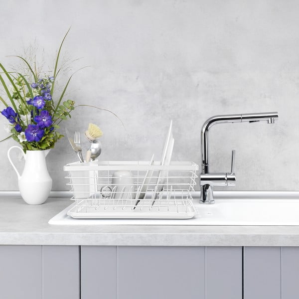 Bel kovinski odcejalnik posode 36x30 cm Drip – Wenko-image-3