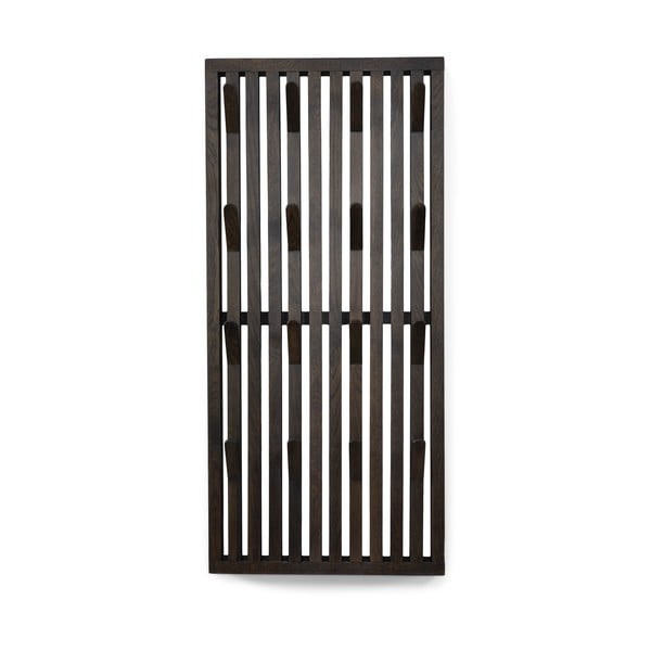 Temno rjav garderobni panel iz masivnega hrasta 46x100x8 cm Parco – Spinder Design