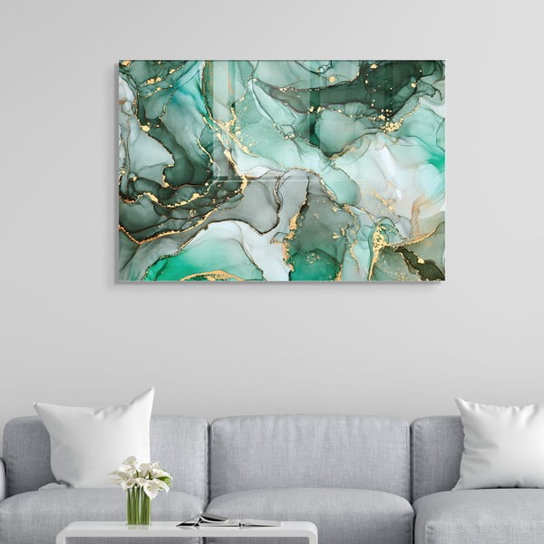 Steklena slika 100x70 cm Turquoise – Wallity-image-1