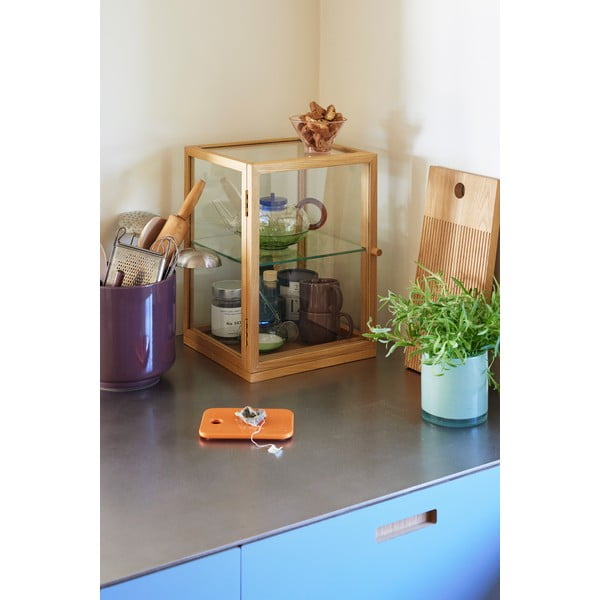 Vitrina v hrastovem dekorju 30x42x30 cm Poetic – Hübsch-image-1