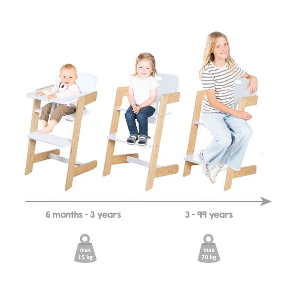 Bel otroški stol za hranjenje Nature UP – Roba-image-3