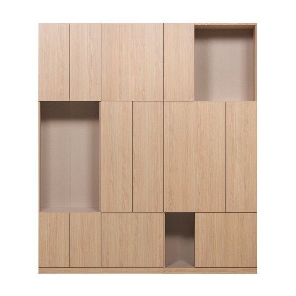 Modularna omara v naravni barvi 188x215 cm Build – WOOOD