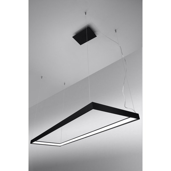 Črna kovinska LED viseča svetilka TUULA – Thoro-image-1