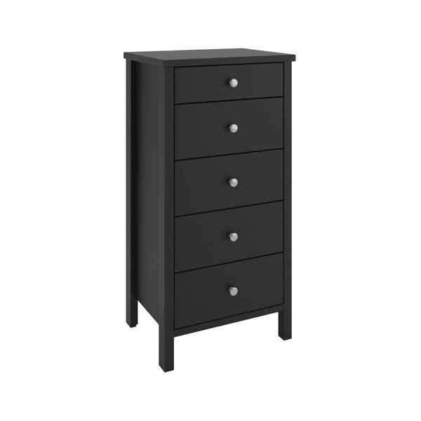 Črno-rjava komoda s 5 predali Steens Tromsö, višina 106 cm-image-1