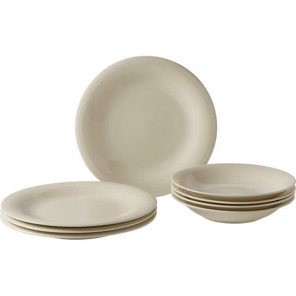 8-delni krem komplet porcelanastih krožnikov Villeroy & Boch Like Color Loop