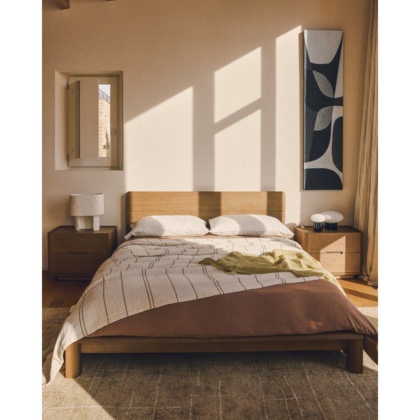 Gorčično rumena ročno tkana preproga 200x300 cm Eloda – Kave Home-image-2