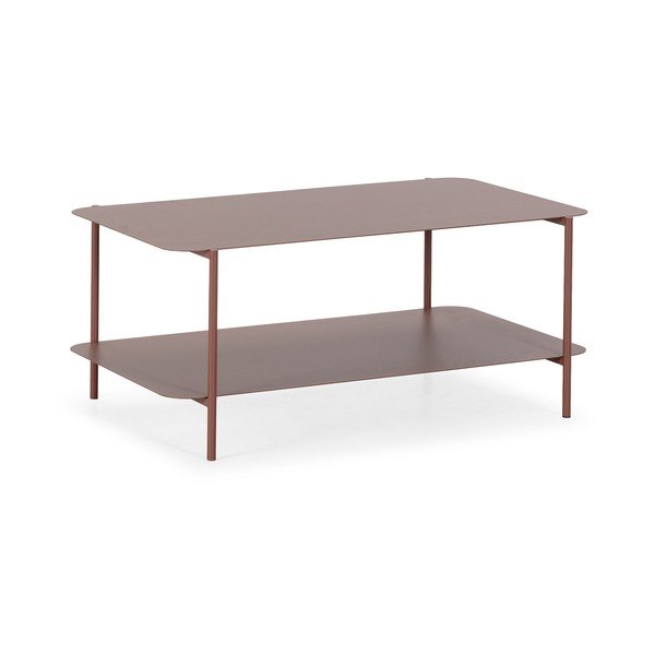 Kovinska klubska mizica v barvi terakote 58x90 cm Beatrix – MOME