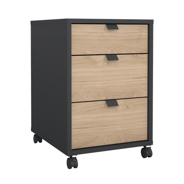 Antracitno siva/naravna omarica v hrastovem dekorju 41x61 cm Sign – Tvilum-image-2