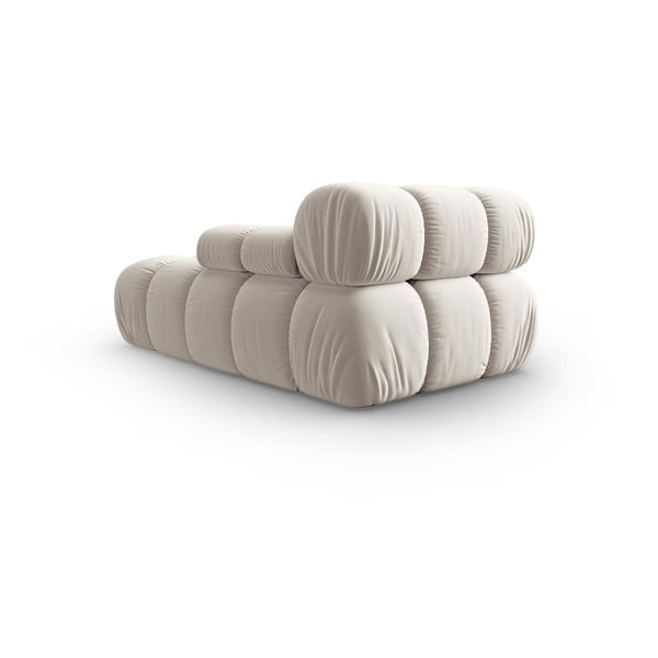 Bež žameten modul za sedežno garnituro (desni kot) Bellis – Micadoni -image-4