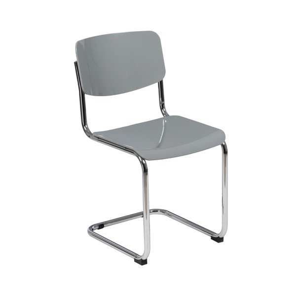 Sivi jedilni stoli v kompletu 4 ks Chrome – Ixia