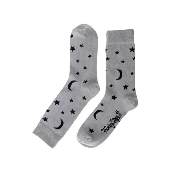 Sivo-črne nogavice Funky Steps Moon, velikost 35 - 39