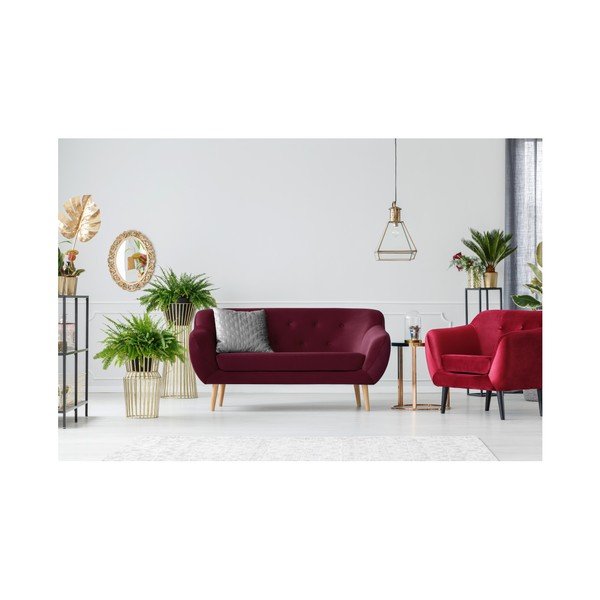 Bordo rdeč dvosed Mazzini Sofas Amelie-image-2