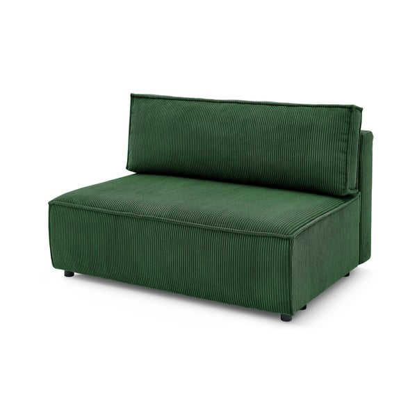 Zelen modul za sedežno garnituro iz rebrastega žameta (sredinski modul) Nihad modular – Bobochic Paris