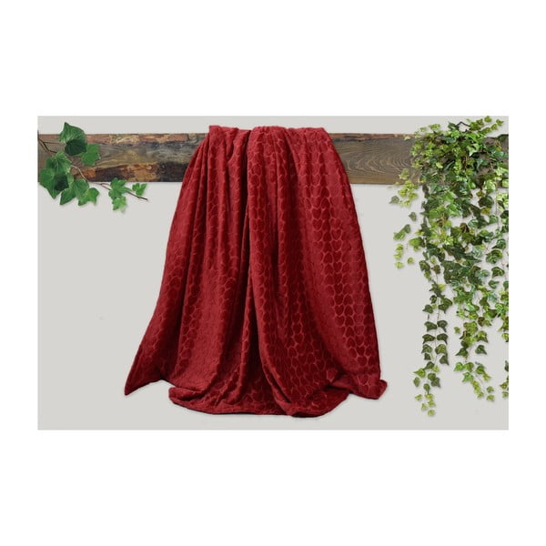 Rdeča odeja Dolce Bonita Embos, 200 x 135 cm