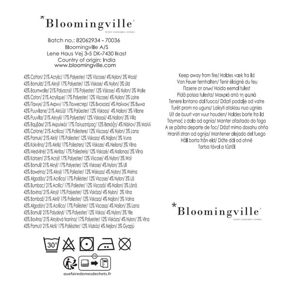 Rjava odeja iz recikliranega bombaža 130x160 cm Lane – Bloomingville-image-4