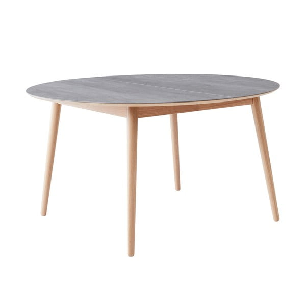 Okrogla raztegljiva jedilna miza z dodatno ploščo in s keramično ploščo ø 135 cm Meza – Hammel Furniture