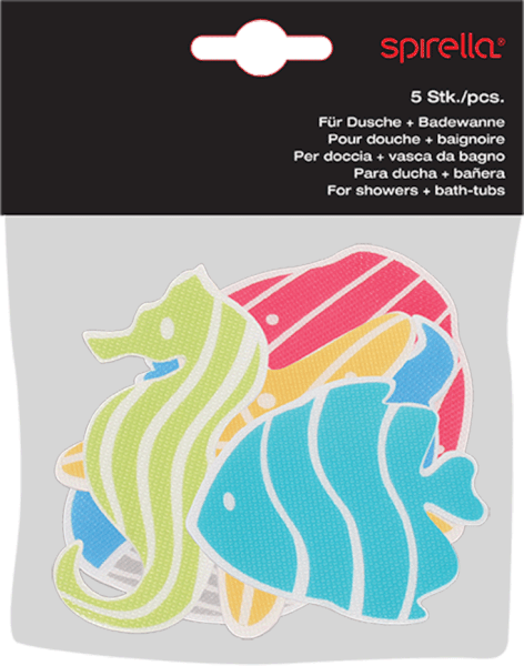 Otroške protizdrsne podloge za kad 5 ks 12x12 cm Waterworld – Spirella-image-1