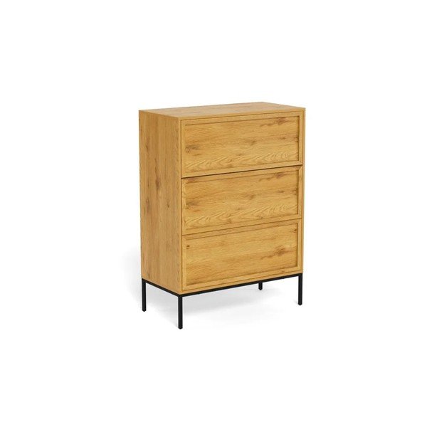 Komoda v hrastovem dekorju v naravni barvi 80x110x40 cm Palmdale – Actona