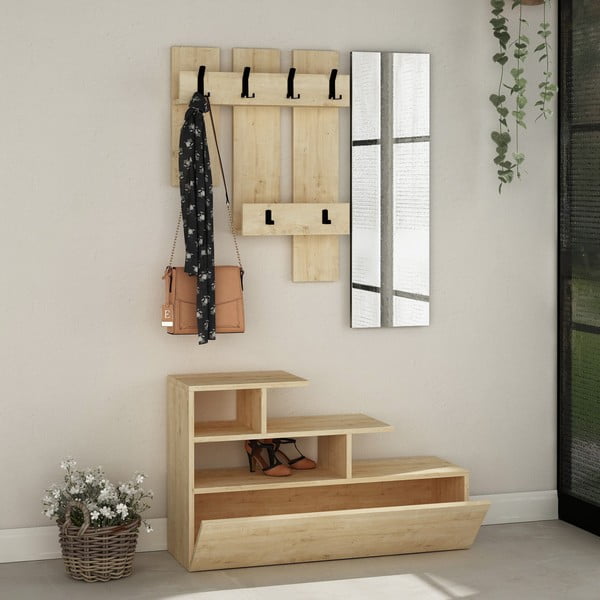 Predsobni komplet v hrastovem dekorju Vesty - Kalune Design-image-1